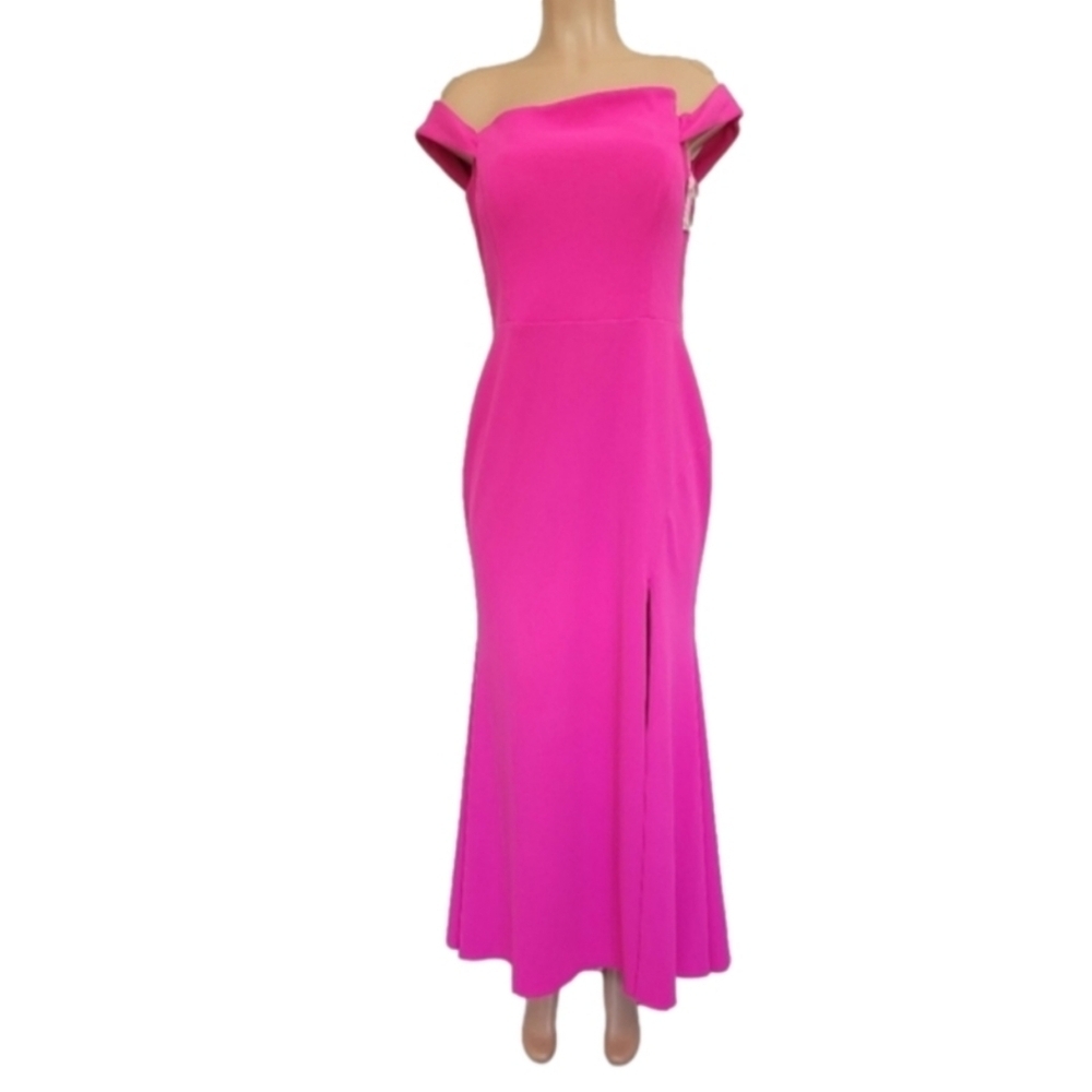 Xscape Women's Petite Evening Asymmetric Dress Size 14 - Picture 3 of 12